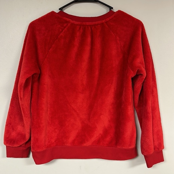 Girls Epic Threads Red Heart velour pullover/ sweatshirt  top, XL, Valentine - Picture 4 of 8
